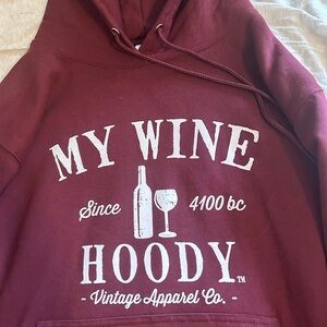 My Wine Hoody Medium Vintage Apparel Co